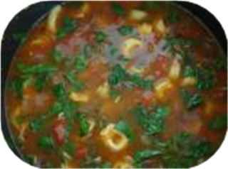 Tortellini Tomato Spinach Soup