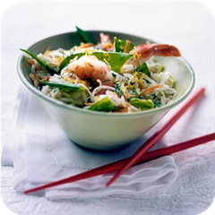 Dilled shrimp with rice 