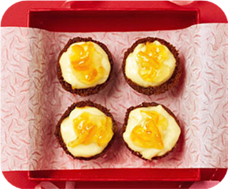 Orange-Ginger Baby Cheesecakes 