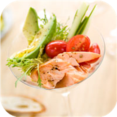 Salmon "martini" 