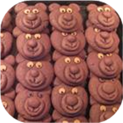Chocolate Teddy Bear Cookies