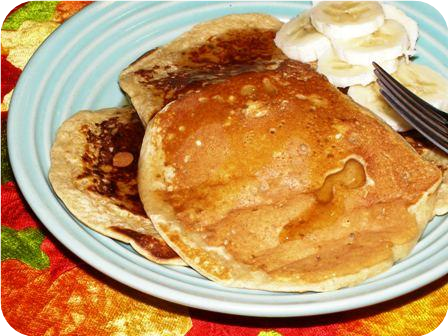 Whole Wheat Honey Pancakes