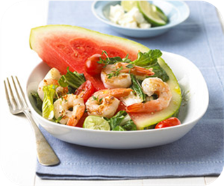 Shrimp and Watermelon Salad