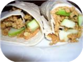 Crunchy Peanut Butter Wraps
